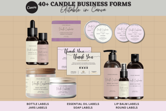 Download Cosmetic Product Label Template Canva - Label template Collection