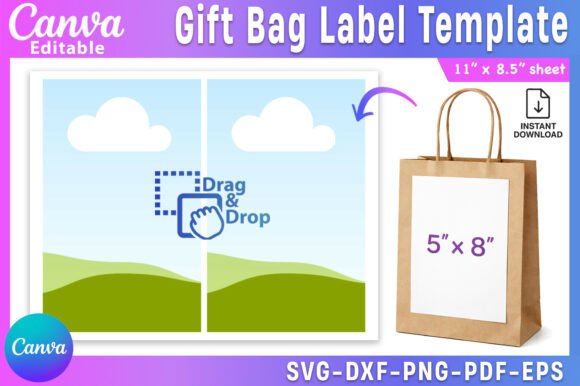 Download Gift Bag Label Template | Editable Canva - Label template Collection