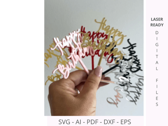 Download Happy Birthday Cake and Cupcake Toppers - Cake and cupcake Collection
