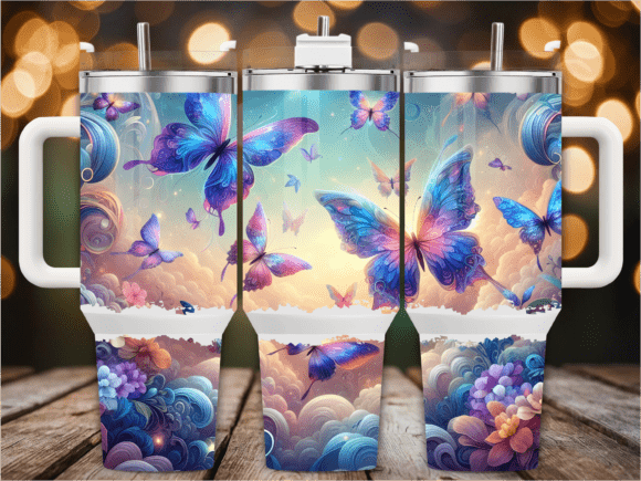Download Pastel Fairy Butterfly 40oz Tumbler Wrap - 40oz Collection