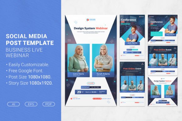 Download Business Live Webinar Social Media Posts - Social media posts Collection