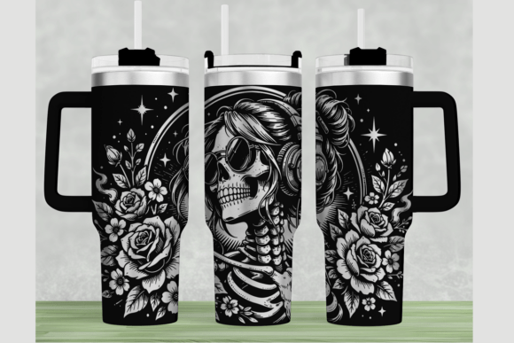 Download Female Skelet 40oz Laser Tumbler Wrap - 40oz Collection