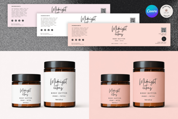 Download Canva Body Butter Label Template - Label template Collection