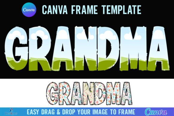 Download Grandma Canva Frame Template Doodle Nana - Grandma canva Collection