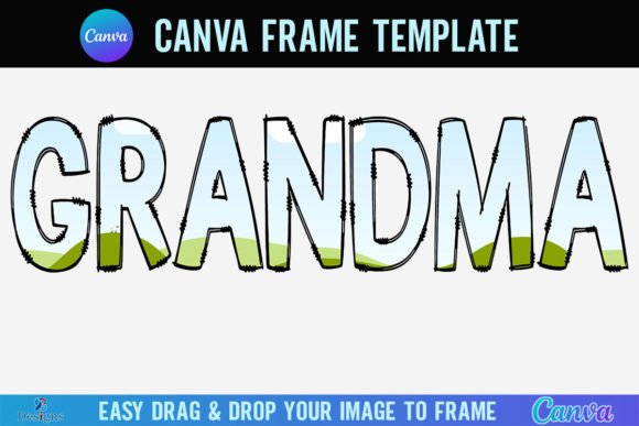 Download Grandma Canva Frame Doodle Letters Font - Grandma canva Collection