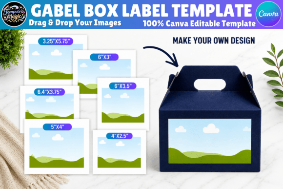 Download Gable Box Label Template Bundle - Label template Collection