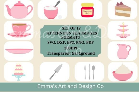 Download Afternoon Tea Clipart Bundle SVG - Premium Resources